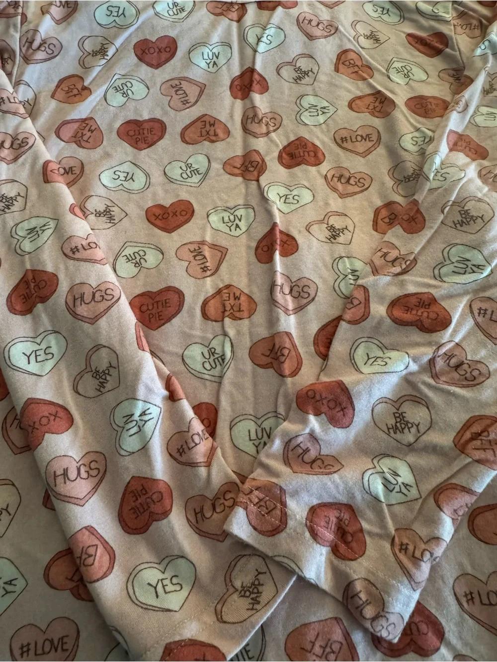 Girls' Pink Heart-Print Long Sleeve Pajama Set
